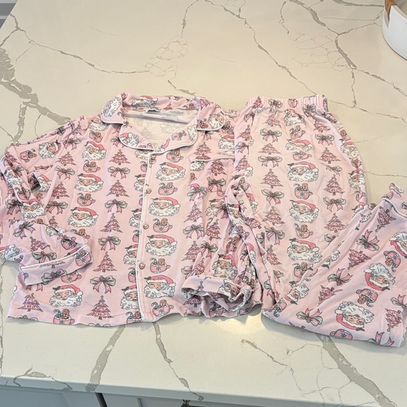 Lola + The Boys Other - Lola + The Boys Pink Pajama Set with Fun Print